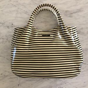 Kate Spade patent leather striped satchel